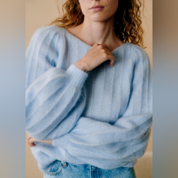 Sezane Sweaters - Sézane Aretha Jumper in Light Blue, size medium
